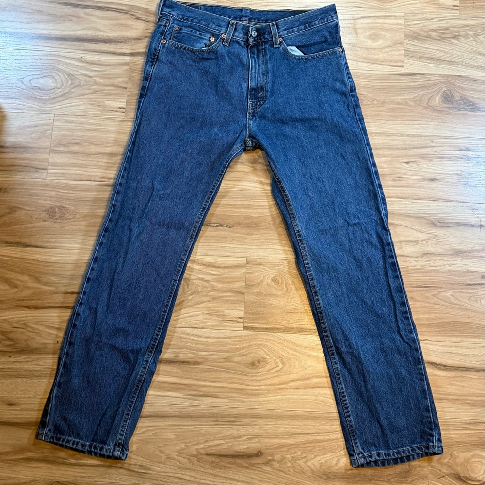 Levi’s Men’s 505 Jeans W34 L30 Blue Straight